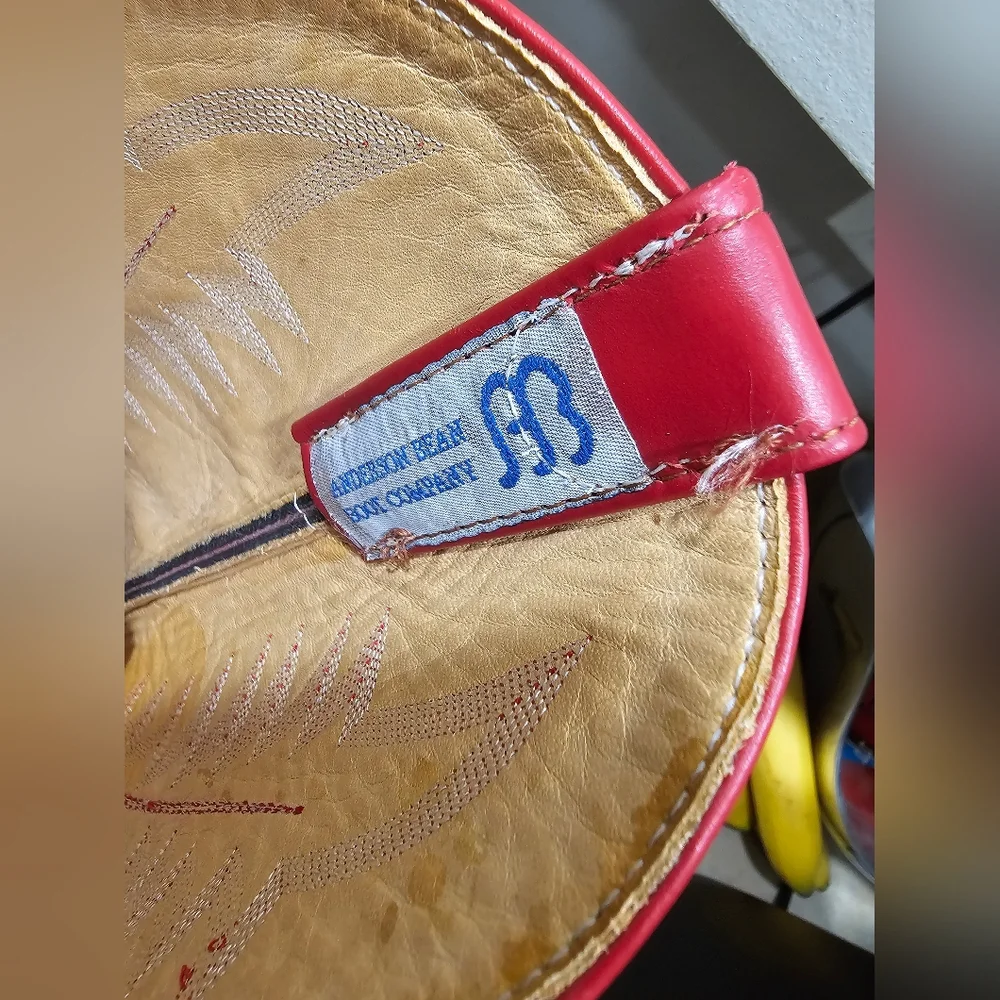 Men's 11.5 Anderson Bean Genuine Giraffe Square Toe Cowboy Boots - Picture 15 of 16